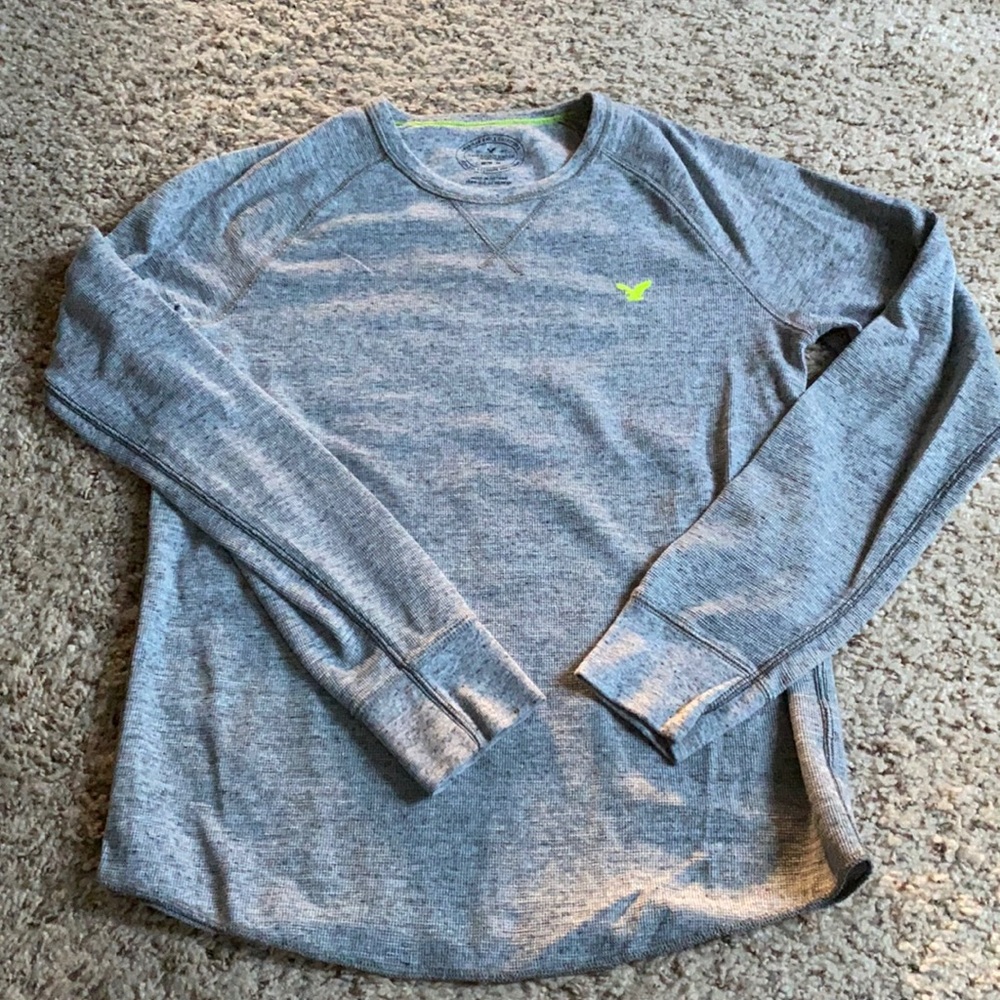 Gray Thermal American Eagle Long Sleeve